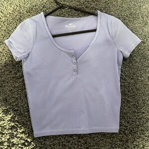 Brand new purple Hollister ribbed tee